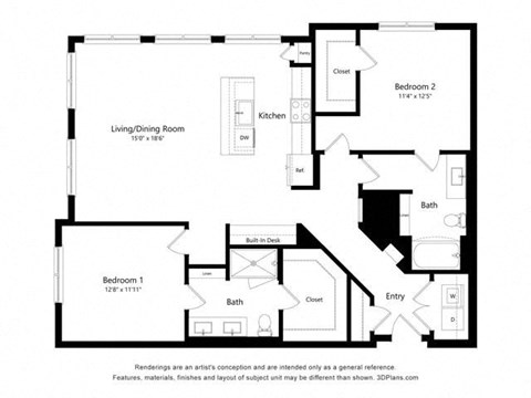 B4_1343 sqft floor plan at Alta Northerly, Cumming